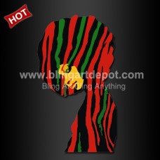 Afro Girl Black African Design Heat Transfers For T-Shirts